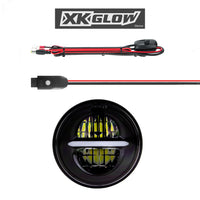 XKGLOW - 5.75" LED HEADLIGHT FOR MOTORCYCLE | XKCHROME SMARTPHONE APP
