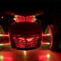 LITE THE NITE LED - (14B) F3 Can Am Spyder Clear Strip Chase Kit w/Wheel Rings