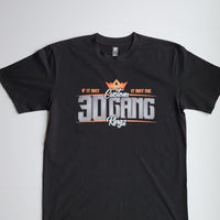 30 Gang Custom Kingz Apparel - MENS 30 Gang Block Tee- Silver and Orange