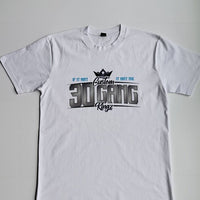 30 Gang Custom Kingz Apparel - MENS 30 Gang Block Tee-  Blue and Silver