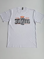 
              30 Gang Custom Kingz Apparel - MENS 30 Gang Block Tee- Silver and Orange
            
