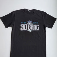 30 Gang Custom Kingz Apparel - MENS 30 Gang Block Tee-  Blue and Silver