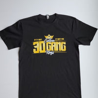 30 Gang Custom Kingz Apparel - MENS 30 Gang Block Tee-  Yellow and Black