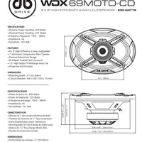 DB Drive - 6 x 9″ 2-Way Loudspeaker w/Backloaded Compression Driver - WDX69MOTO-CD