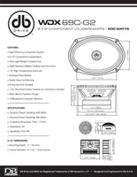 
              DB Drive - 6 x 9″ Component Loudspeakers - WDX69C-G2
            