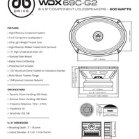 DB Drive - 6 x 9″ Component Loudspeakers - WDX69C-G2