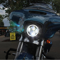 
              HOGWORKZ - HEADLIGHTS - 7" LED Chrome HaloMaker Headlight (Harley Daymaker Replacement)
            