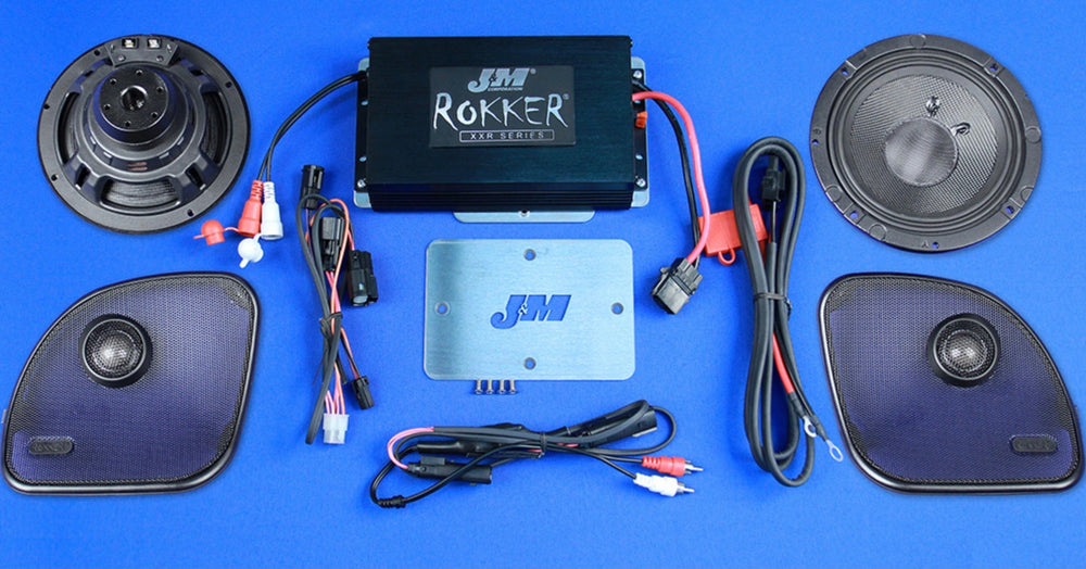 J&M Stage 5 Rokker XXR 400w Speaker/Amp Kits Road Glide