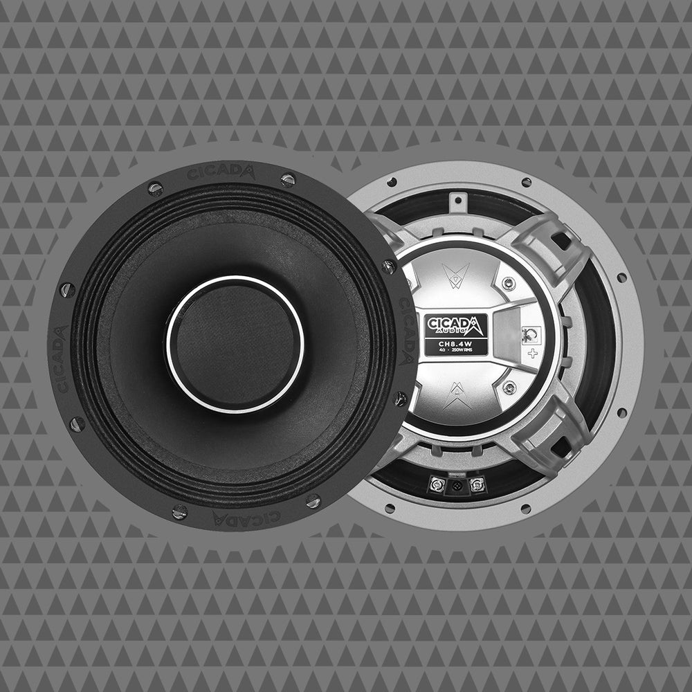 CICADA AUDIO CH8.4W 8-INCH COAXIAL HORN SPEAKERS – 4Ω