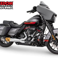 FREEDOM PERFORMANCE EXHAUST - HARLEY TOURING 2-INTO-1 TURNOUT/SIDEDUMP FULL SYSTEM BUNDLE (FPE STOCK CHECK) PART#: HD00847