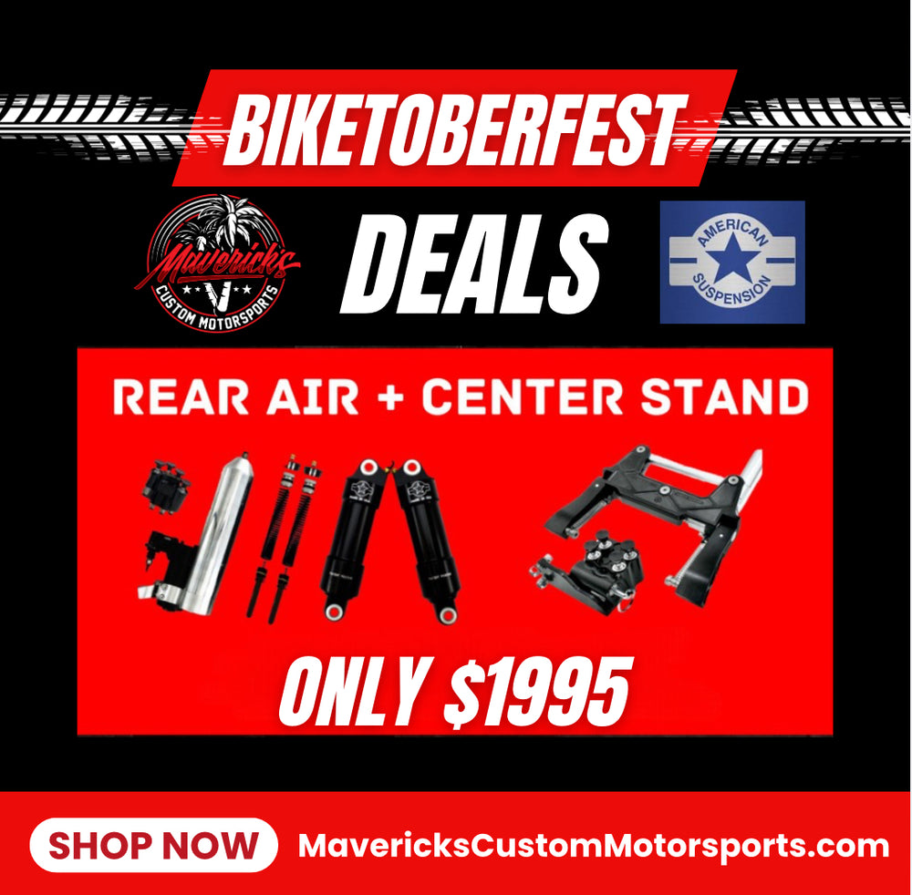 BIKETOBERFEST DEAL - American Suspension - REAR AIR + CENTER STAND SPECIAL