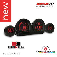 
              Koso North America - Digital Gauges - HD-03 | 4 pieces LCD kit (8 changeable colors) | for Harley-Davidson® 2014-2023
            