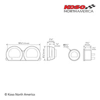 
              Koso North America - Digital Gauges - HD-03 | 4 pieces LCD kit (8 changeable colors) | for Harley-Davidson® 2014-2023
            