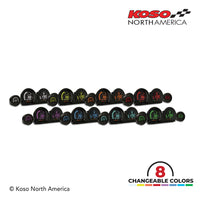 
              Koso North America - Digital Gauges - HD-03 | 4 pieces LCD kit (8 changeable colors) | for Harley-Davidson® 2014-2023
            