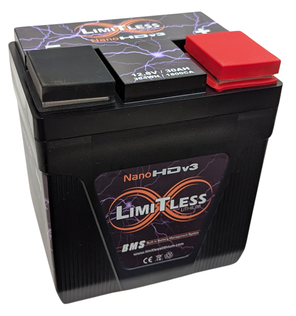 LIMITLESS LITHIUM - BATTERIES - Nano-HDv3 / Power sports Battery (Under the seat replacement)