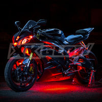XKGLOW - MOTORCYCLE LED ACCENT LIGHT KIT | 8 POD 2 STRIP SINGLE COLOR