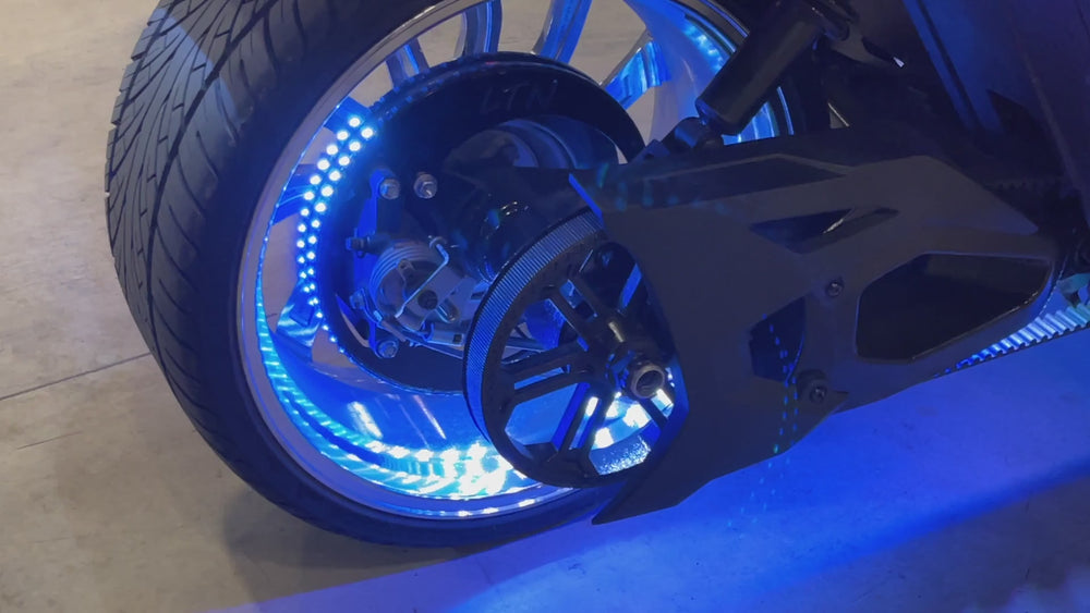 LITE THE NITE LED - (1R1) Black Out Chase Two Strip Wheel Ring Kit w/o Wheelrings