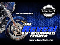 
              Advanblack - 19" REVEAL WRAPPER HUGGER FRONT FENDER FOR '09-'23 HARLEY TOURING
            