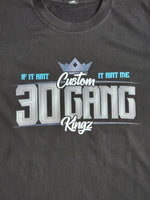 
              30 Gang Custom Kingz Apparel - MENS 30 Gang Block Tee-  Blue and Silver
            