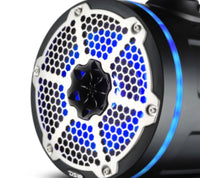 
              DS18 HYDRO NXL-X8TPNEO/BK 8" Marine Water Resistant Wakeboard Tower Neodymium Speaker with Built-in passive Radiator Bass Enhancer, 1" Driver and RGB LED Light 550 Watts - Black
            