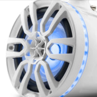 DS18 HYDRO NXL-X8TP/WH 8" Marine Water Resistant Wakeboard Tower Speakers with Integrated RGB LED Lights 375 Watts