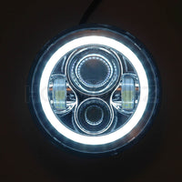 HOGWORKZ - HEADLIGHTS - 7" LED Chrome HaloMaker Headlight (Harley Daymaker Replacement)