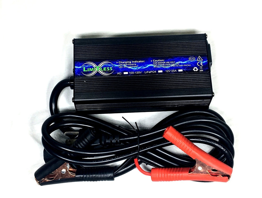 LIMITLESS LITHIUM - BATTERY CHARGERS - 25a 12v Charger