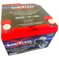 LIMITLESS LITHIUM - BATTERIES - Shake Awake 30 Case 13Ah Smart Motorcycle battery  (Under the seat replacement)