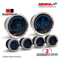 
              Koso North America - Meters - Gauges - HD-02 | 6 pieces kit (silver bezel) | for Harley-Davidson®
            