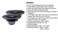 
              Diamond Audio MP694 6x9" Pro Full-range Coax Horn Speaker (Pair)
            