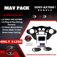Mav Pack - SONY XAV-AX7000 PLUG & PLAY BUNDLE W/ METRA 95-HDIF INNER FAIRING | '98- '13