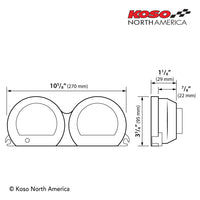 Koso North America - Meters - Gauges - HD-03L | 4 pieces LED kit (red) | for Harley-Davidson®