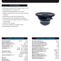 Beyma - Coaxial Speaker - 6.5”  - Beyma PRO6FX240ND HIGH POWER 6.5”