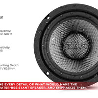DS18 - PRO AUDIO - PRO-CF6.4NR 6.5" Mid-Bass Loudspeaker With Water Resistant Carbon Fiber Cone And Neodymium Rings Magnet 500 Watts 4-Ohms
