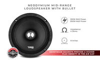 
              DS18 PRO-NEO8 8" Neodymium Bullet Mid-Range Loudspeaker 600 Watts 4-Ohm
            