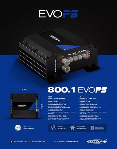 NEW SounDigital EVOPS 800.1 - 2Ω or 4Ω