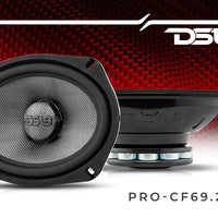 DS18 - PRO AUDIO - PRO-CF69.2NR 6x9" Mid-Bass Loudspeaker With Water Resistant Carbon Fiber Cone And Neodymium Rings Magnet 600 Watts 2-Ohms