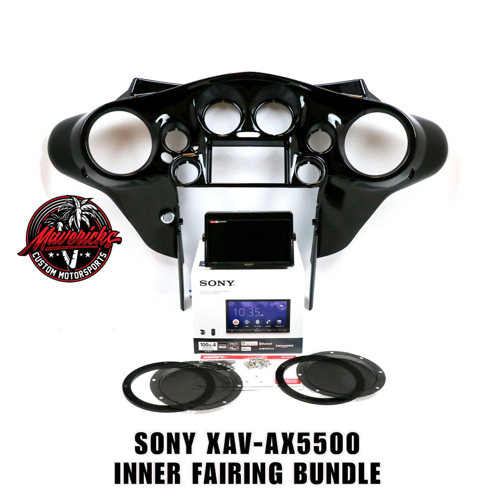 SONY XAV-AX5500 PLUG & PLAY BUNDLE W/ METRA 95-HDIF INNER FAIRING | '98- '13