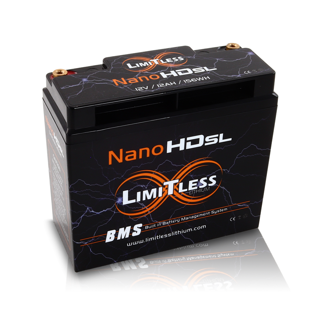LIMITLESS LITHIUM - BATTERIES - Nano -HD SL Motorcycle / Power sports Battery (BCI 20 Case)