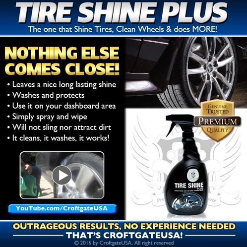 Croftgate USA Waterless Detail products - TIRE SHINE PLUS 32 OZ